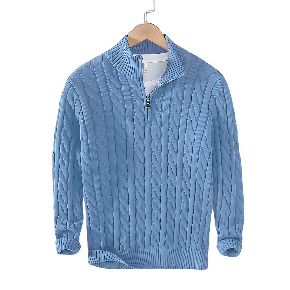 Anthony - Pull Torsadé Demi-Zip