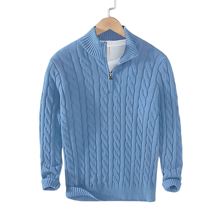 Anthony - Pull Torsadé Demi-Zip